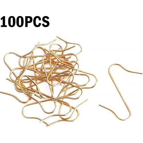 100PCS Metal Ornament Hooks S-shaped Swirl Hanger Christmas Tree Decoration Accessories