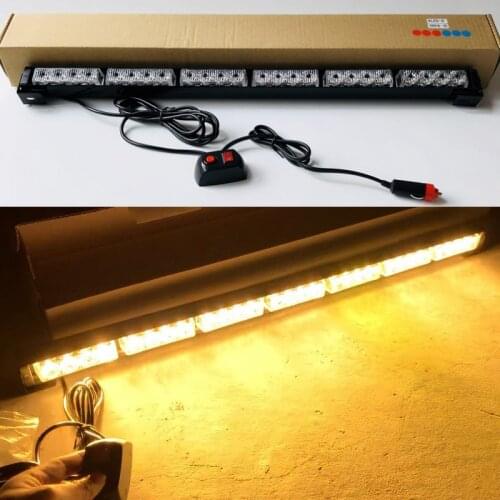 12v Slim Car led flash light bar DRL Grille warning led bar Police Fire Ambulance Truck Led beacon light Emergency working lamp