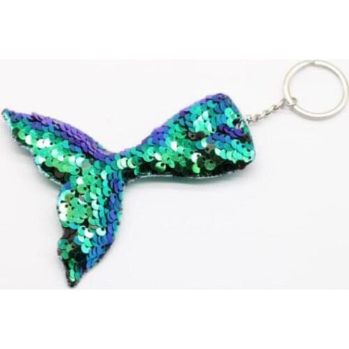 Beautiful Mermaid Tail Keyring keychain lovely gift for live and women bling keychains 2 pcs