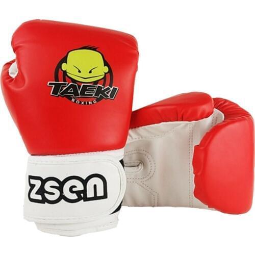 2 Pcs High Quality Children Boxing Gloves Leather MMA Muay Thai Boxe Mitts Sanda Kids Training Equipments Boxer Target Pad