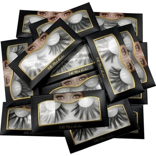 25mm 6D Mink Lashes 1 Pair Pure Handmade Comfortable Dramatic Volume Fake Lashes High Invisibility Thick Makeup Extension tools
