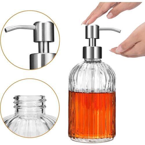 400ml Liquid Soap Shower Gel Shampoo Dispenser Glass Empty Pump Bottle Container The soap dispenser is well-designed, strong and