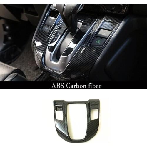 ABS Carbon fibre For Honda CR-V CRV 2017 2018 car sticker Shift Gear Panel decoration Cover Trim car styling accessories 1pcs