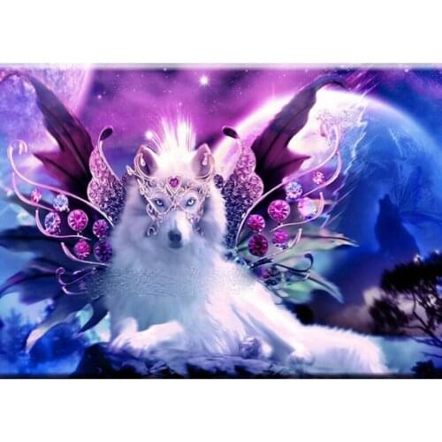 Diamond embroidery she-wolf, painting rhinestones full 5d wolf diamond painting k144