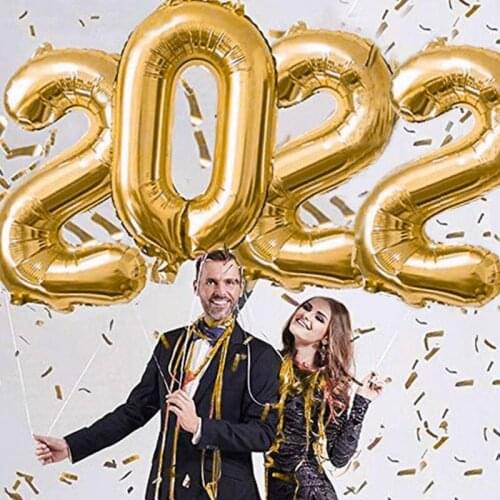 Large 40inch Number 2021 Foil Balloon Happy New Year Eve Party Decorations Christmas Decor for Home Graduations Balloons