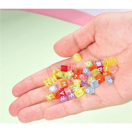 200pcs charm spacer Loose Beads A-Z 26Letter Handmade Jewelry Making craft Pearls No Chain Necklaces & Pendants Women Jewelry