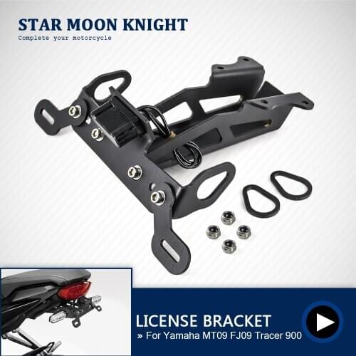 License Plate Holder For YAMAHA MT-09 MT09 MT 09 Tracer 900 FJ-09 FJ09 2015-2020 19 Motorcylce Accessories Frame Fender Bracket
