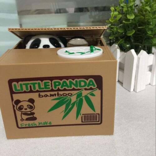 Panda Cat Thief Money Boxes Toy Piggy Banks Gift Kids Money Boxes Automatic Stole Coin Piggy Bank Money Saving Box Moneybox