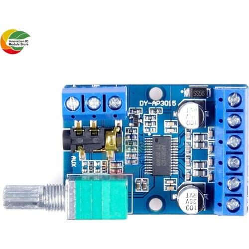 DY-AP3015 DC 8-24V 30W * 2 Class D Dual Channel High Power Stereo Digital Amplifier Board with Adjustable Volume Potentiometer
