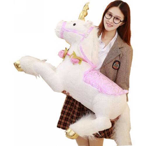 Fancytrader 100cm Jumbo Giant Plush Unicorn Toy Soft Stuffed Horse Animal Home Decoration Children Photograph Prop Great Gift