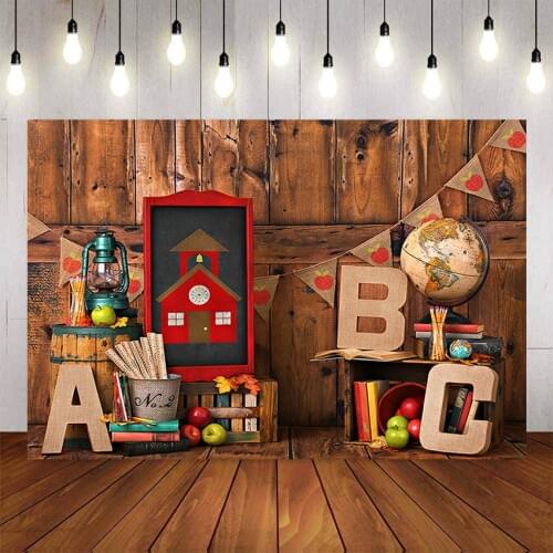 Photography Background Back To School Book Wood Party Planks Decor Backdrop Photocall Photo Studio Backdrop Photo Prop