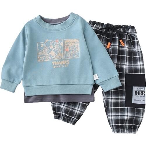 New Children Clothes Spring Autumn Baby Girl Clothing Boys Casual T-Shirt Pants 2Pcs/Sets Toddler Active Costume Kids Tracksuits