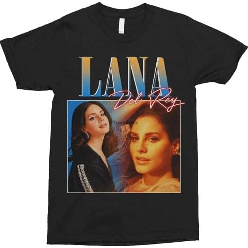 Lana Del-Rey-Vintage Unisex T-Shirt Funny Tee Short-Sleeve Women Men T-Shirt Customized T Shirt Black