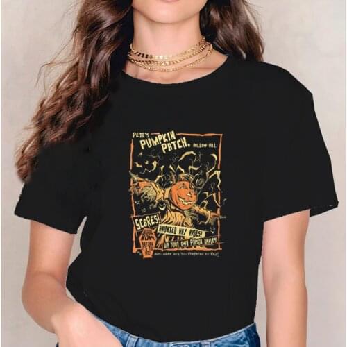 Pumpkin Patch T Shirt Graphic Tees Women Halloween Pumpkin Shirt Vintage Horror Clothing Vintage Streetwear Tops