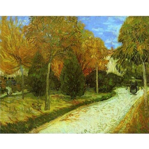 Handmade oil painting reproduction of Vincent Van Gogh High quality Orchard with Peach Trees in Blossom Living room decor