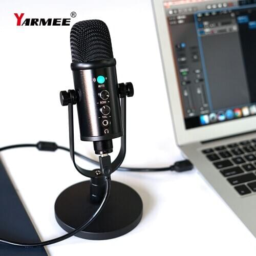 YARMEE New Product USB Computer Microphone Desk Mic For Live Streaming Music Recording YR13