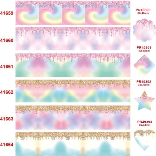 Icecream printed grosgrain ribbon 41659