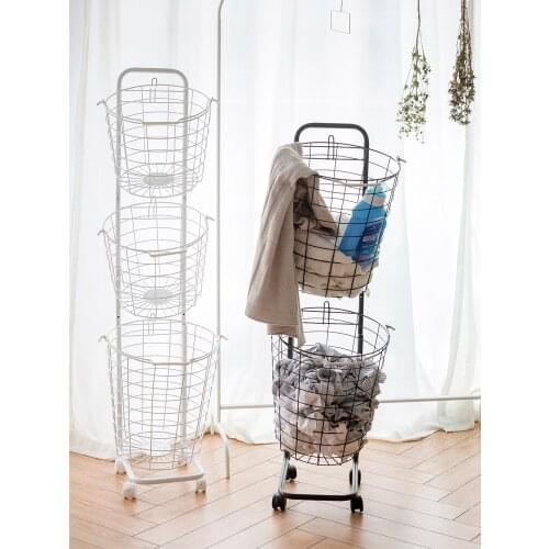 Dirty clothes basket household clothing classification storage rack laundry basket can be hanging Nordic large storage bask