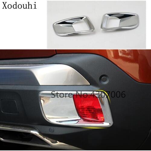 Car Body Cover Trim Back Tail Rear Fog Light Hoods Lamp Frame Stick 2pcs For Peugeot 3008 GT 3008GT 2016 2017 2018 2019 2020