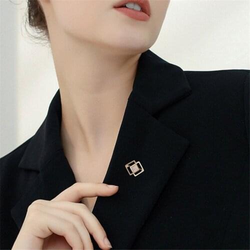 Fashion Geometric Brooch Anti-glare Fixed Clothes Women Brooches Pin Clothes Decoration Jewelry Accessories Gift Scarf Buckle