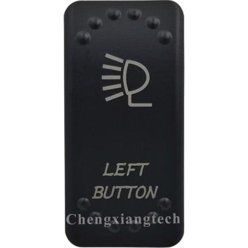Laser Etched - LEFT BUTTON - Led Backlit Rocker Switch Cap for Car Boat Truck Rv Switch Auto DIY Replacing, Cover Only