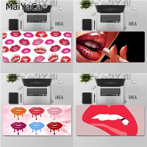 Maiyaca High Quality women Sexy lips Beautiful Anime Mouse Mat Free Shipping Large Mouse Pad Keyboards Mat