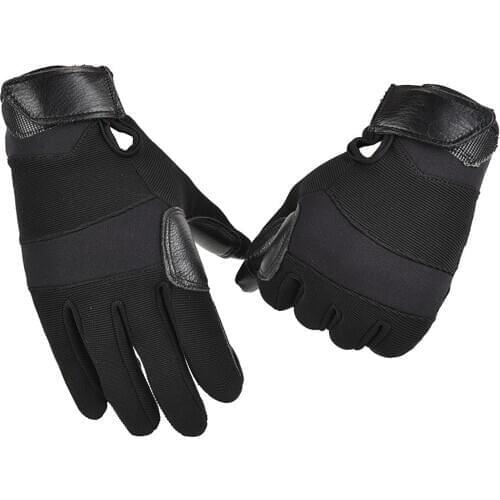 Motorcycle Gloves Leather Genuine Cowhide Mechanical Motorbike Biker Racing Riding Motor Moto Gloves Men Non-slip Cycling Gloves
