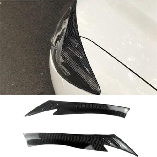 NEW-for Mazda CX-5 CX5 2013-2016 Carbon Fiber Front Headlights Eyebrow Lamp Eyelid Cover Sticker Trim