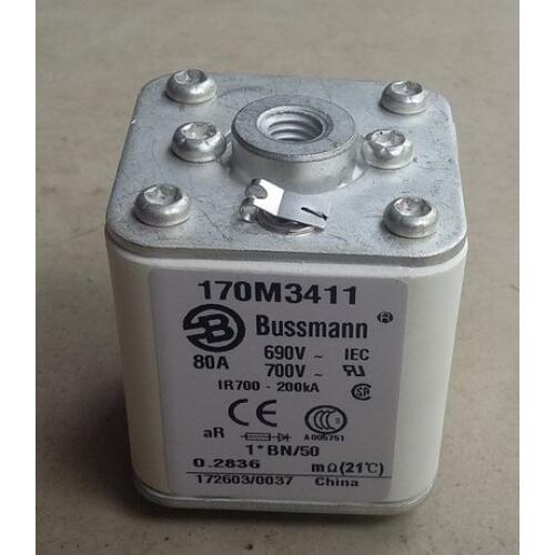 Fuses: 170M3408 40A 690V / 170M3409 50A / 170M3410 63A / 170M3411 80A / 170M3412 100A / 170M3413 125A 690V aR