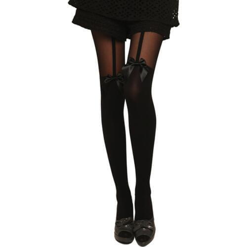 Sexy Mock Suspender Tights Elegant Collant Soft And Comfortable Pantyhose Women Highly Fashionable Patterned Femme Tights