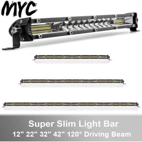 Super Bright Slim Mini Offroad Led Light Bar For 4x4 Off road Truck UTV Auto Lada Niva ATV 4WD 12V 24V Driving Work Barra Lights