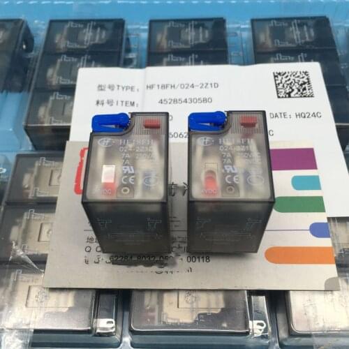 HF18FH-024-2Z1D 8pin 7A 250VAC led relays