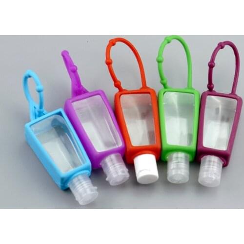 1 Pc 30ml Portable Mini Empty Bottle Traveling Refillable Bottle Silicone Protective Cover Hand Sanitizer Sub Bottle