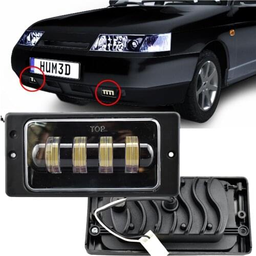 2pcs Waterproof 30W 12V Led Fog Light fog Passing Light for lada 2110 -2117 cars front fog Lamp White light Angel eye