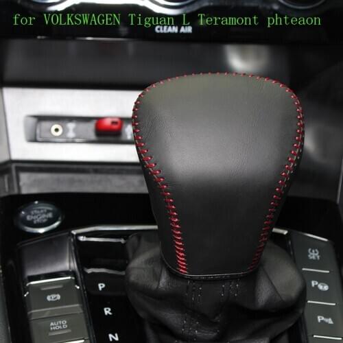 2021 New for VOLKSWAGEN Tiguan L Teramont phteaon Gear Head Covers Interior Styling High Quality Leather Shift Knob Accessories