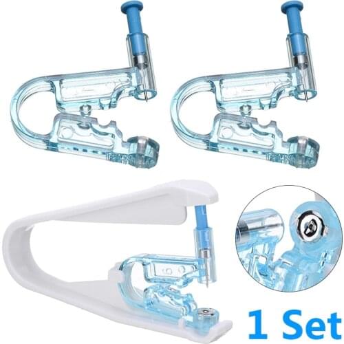 3pcs/Set Ear Piercing Kit Asepsis Disposable Healthy Safety Earring Piercer Tool Machine Kit Studs Fashion Body Jewelry