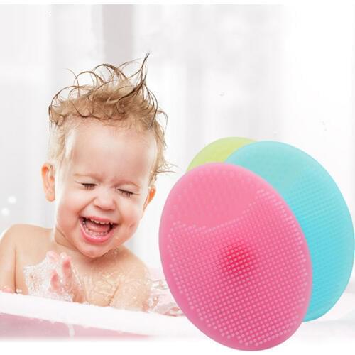 3 pcs/set Baby silicone Wash Pad Face Exfoliating SPA Clean Massage Brush Shower Skin Care Cleanser Tool random color NBB0377