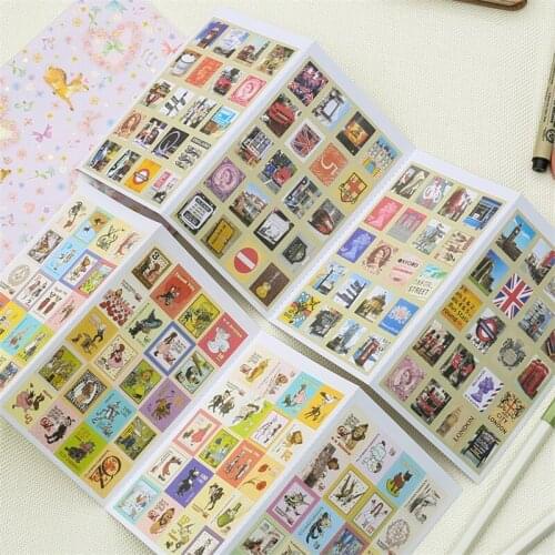 30packs/lot New vintage UK memory series stamp paper sticker DIY Multifunction note sticker Decoration label