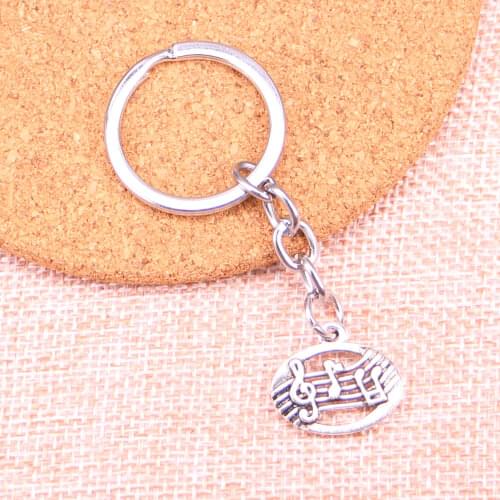 20pcs musical disc Keychain 20*17mm Pendants Car Key Chain Ring Holder Keyring Souvenir Jewelry Gift
