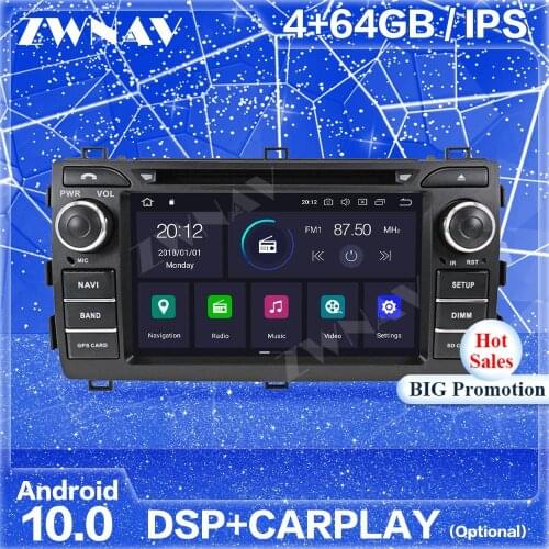 Carplay Android BT Screen Car GPS Navigation For Toyota Auris 2013 2014 2015 Auto Radio Audio Stereo Multimedia Player Head Unit