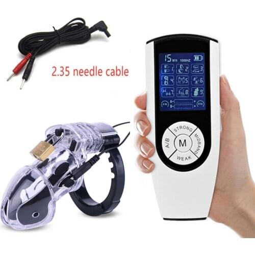 Electro Shock CB6000 Chastity Cage Ball Stretcher,Lock With Adjustable Rings Ball Stretcher High Performance Host Man Sex Toys