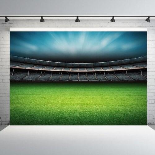 Photography Background Stadium Football Field Backdrop Customized Baby Birthday Party Decorations Backdrops for Photo Studio