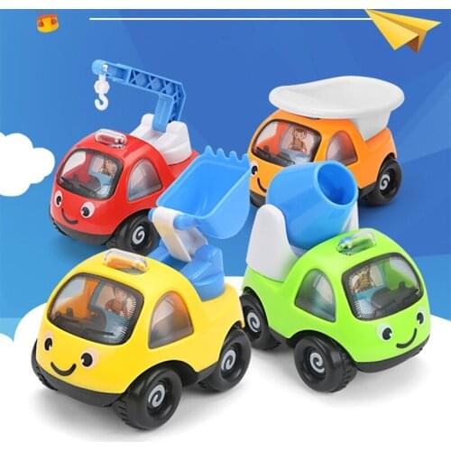 MINI inertia walking Cartoons toy car Engineering vehicle children playing gift for kids boys girls warrior car combination Love