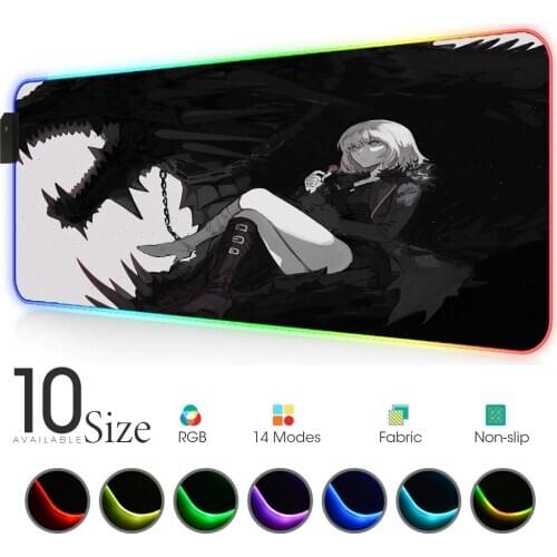 Joan Alter Led Mouse Pad Rgb Gloway Black Play Mat with Backlight Deco Gaming Lights Gaming Mat for Keyboards Desk Accessories