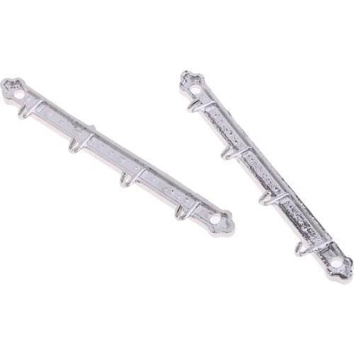 Handcrafted 1/12 Dollhouse Miniature Clothes Hangers Coat Hook Rack Metal Wall Hangers Mount Furniture Toys 4 Pieces Silver