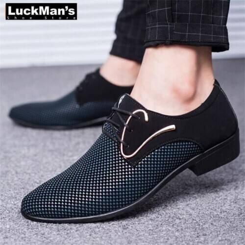2019 New Fashion Spring Autumn Men Casual Shoes Breathable Lace-Up Men Flats Shoes Wear Comfortable Male Dress Shoes BigSize