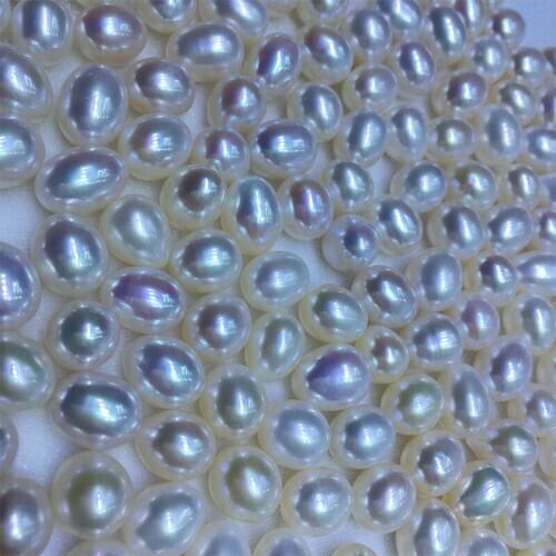 Natural Freshwater Pearl Rice Shape Loose Beads Pearls Size 10-11mm Beads for Jewelry DIY Accessories