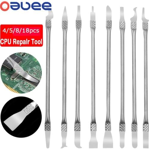 Oauee 8 in 1 Repair Thin Tools Set IC Chip CPU Metal Remover Burin To Remove For Mobile Phone Computer CPU NAND IC Chip Repair