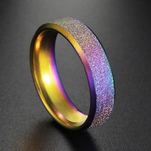 Charms Mens Womens Rainbow Colorful LGBT Ring Jewelry Stainless Steel Wedding Band Lesbian & Gay Rings Giftt Drop Shipping