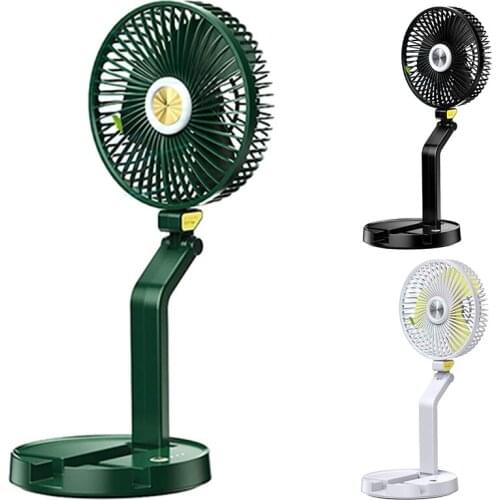 Personal USB Desk Fan with LED Night Light,3 Speeds Portable Desktop Table Cooling Fan Powered By USB,Strong Wind